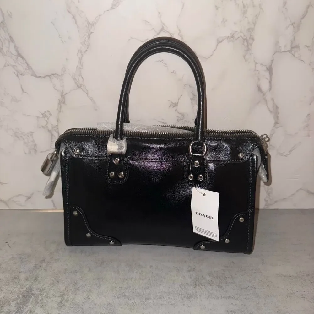 COACH Black Rhyder Satchel Bag 24 NWT